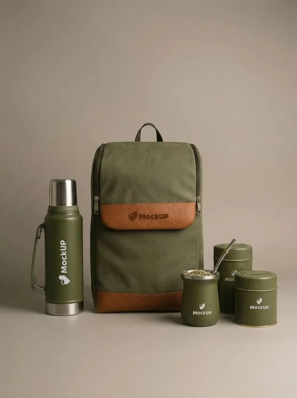 Mochila y termo personalizados