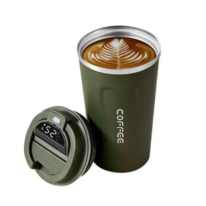 Vaso Térmico con Display LED 510ml – Verde